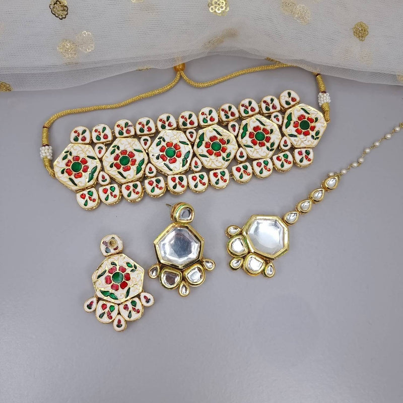 Gold Plated Kundan Choker set