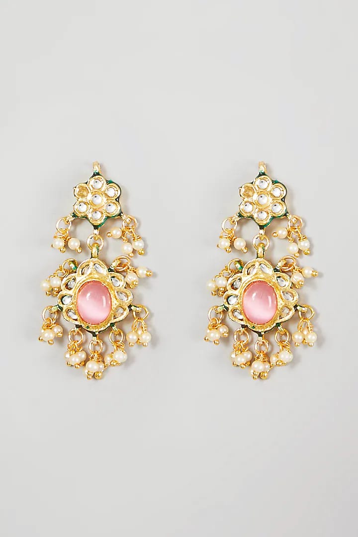 Gold Plated Multicolour Kundan Polki Necklace