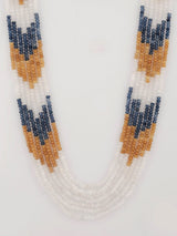 Gold Plated Onyx Beaded Layered Necklace