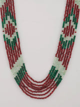 Gold Plated Onyx Beaded Layered Necklace