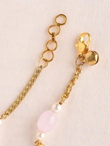 Gold Toned & White Brass Gold Plated Necklace