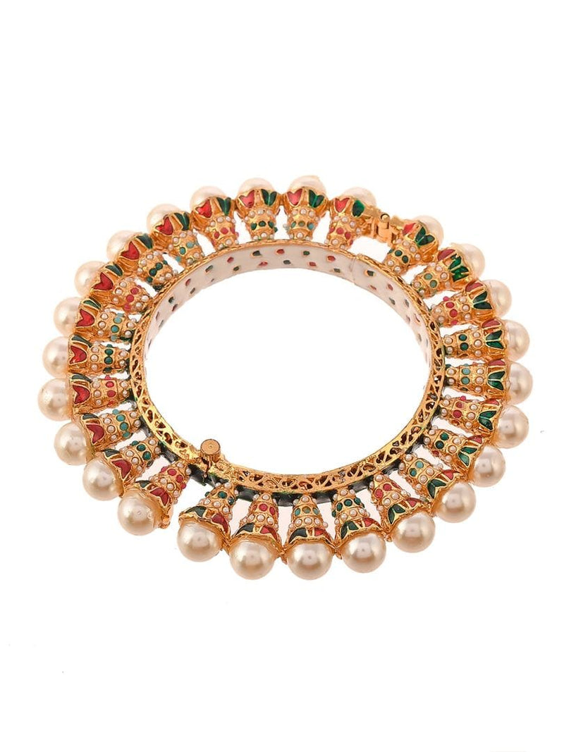 Beautiful Rajwadi Jadau Kundan Bangle Kada