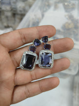 Elegant Two Step Stone Earrings