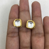 White Color Kundan Earrings
