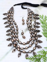 49Bollywood Oxidized Silver Plated Handmade Designer Jewellery set/ Party wear Jewelry set/ Oxidized choker necklace/ German silver