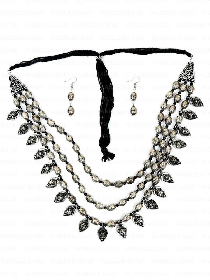49Bollywood Oxidized Silver Plated Handmade Designer Jewellery set/ Party wear Jewelry set/ Oxidized choker necklace/ German silver