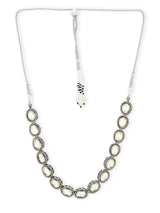 Victorian Uncut Polki Faux Diamond Jadau Necklace Set | Designer Victorian Necklace Set Sabyasachi Inspired Jewelry Set