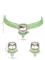 Designer Victorian Uncut Polki Faux Diamond Necklace Set Polki Diamond Jadau Set | Sabyasachi Inspired Jewelry Set
