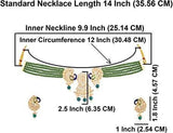 5Peacock Design Stone Choker Necklace, Indian Choker Necklace Set For Women, Beads Necklaces For Bridesmaids Choker, Kundan Wedding Jewellery