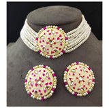 8Indian flower Choker, Indian Jewelry, Bollywood Jewelry, Pakistani Jewelry, Indian Wedding Necklace, Bridal Choker, Kundan Necklace, Choker